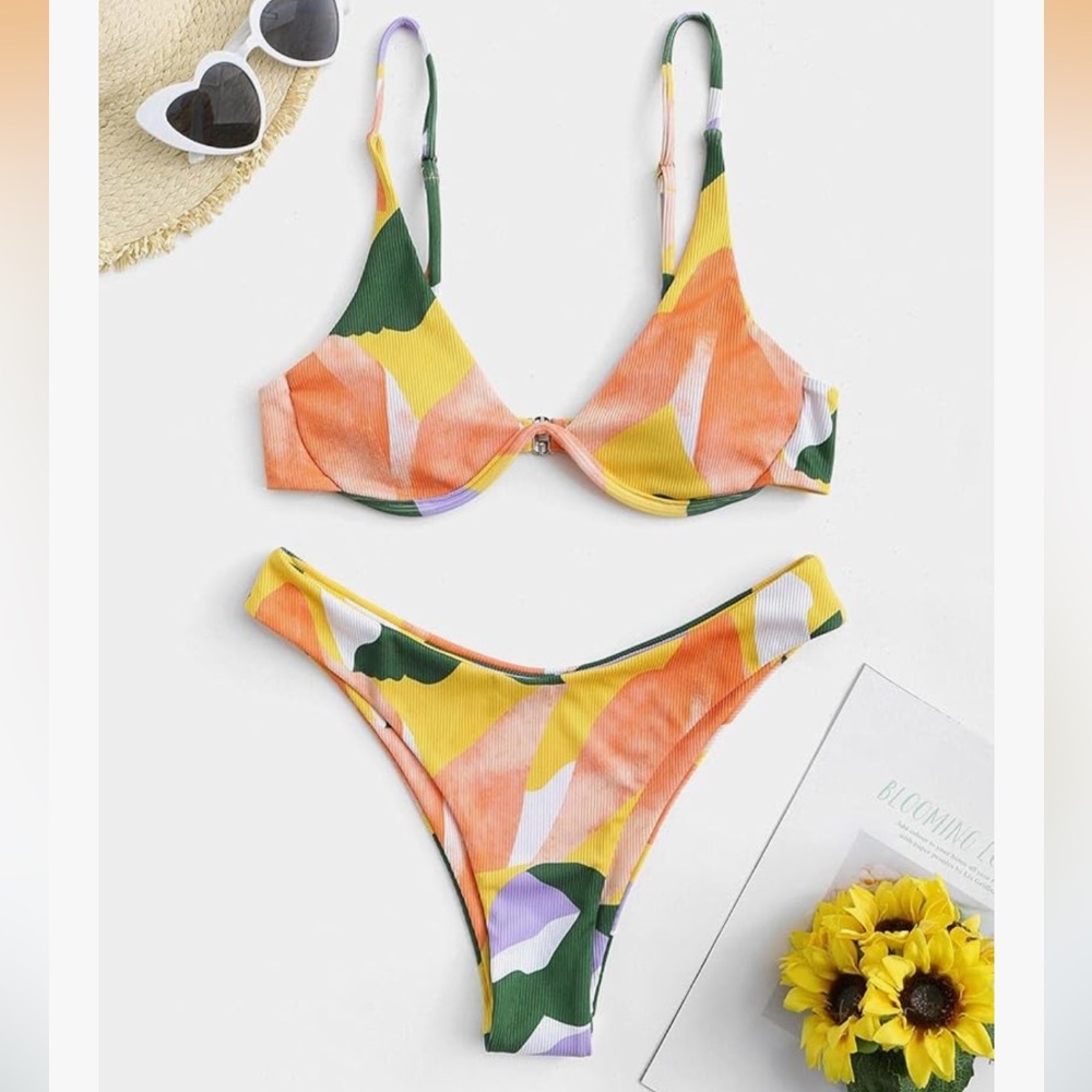 Zaful Multicolor Bikini Set